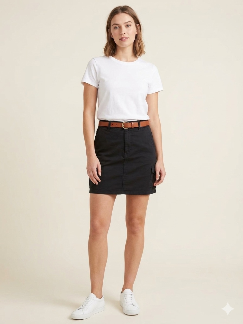 Social Standard by Sanctuary L Black HERO Cargo Mini Skirt Pockets Stretch